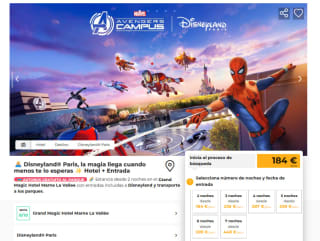 Disneyland Paris Hotel + Entrada desde 184€