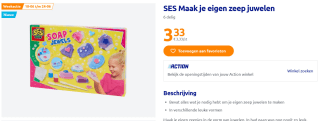 SES galaxy zeepjes gieten voor €3,33 bij de Action