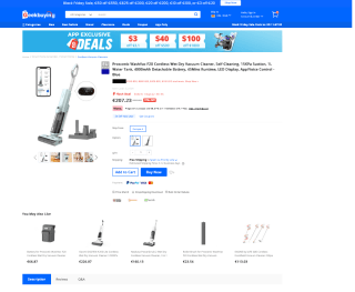 Aspirador Proscenic WashVac F20 por solo 187,29€