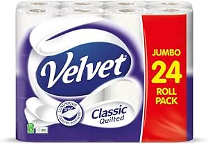 Velvet Classic Quilted Toilet Tissue 24 Rolls - £8.50