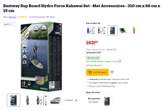 Bestway sup board 310 cm voor €162,60 bij Bol