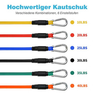 14 piezas Bandas Elasticas Musculacion Fitnes resistencia con 6 Tubos de Látex a 3,99€