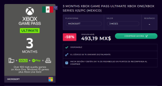 3 Meses Xbox Game Pass Ultimate (México) $419 | CDKeys