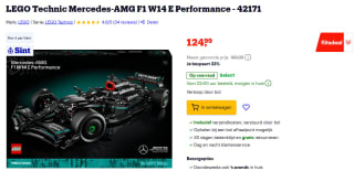 LEGO Technic Mercedes-AMG F1 W14 E Performance (42171) voor €124,99 bij Bol