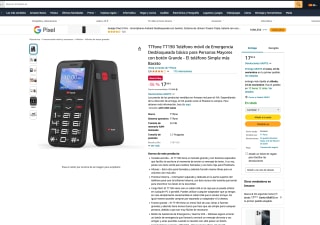 TTfone TT190 Teléfono móvil de Emergencia Desbloqueado básico para Personas Mayores con botón Grande por 17,99€