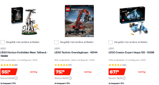 Tot 21% korting op diverse Lego sets bij Bol.com