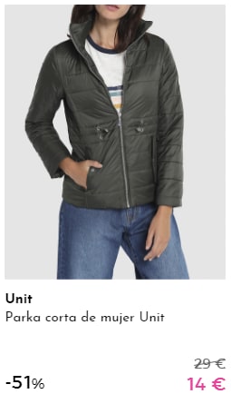 Parkas y chaquetas para ellas por 14€