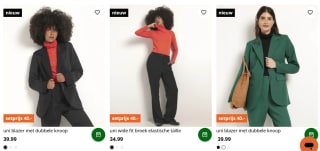 Dames pakken (broek en blazer) voor €40 bij Terstal