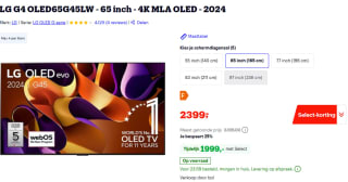 LG G4 OLED 65G45LW 65" TV (2024) voor €1999 met Bol Select