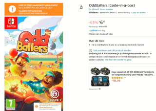 Oddballers Nintendo Switch (Code in Box) voor €6,95 bij Amazon