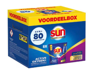 80 Sun Brilliant Shine All-In-One vaatwascapsules voor €19,99 bij Kruidvat