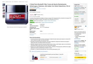 3x2 Crema L'Oréal Paris Revitalift Filler de Noche Revitalizante 50ml a solo 11,65€