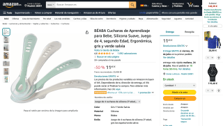 BÉABA Cucharas de Aprendizaje para Bebé por 11,45€