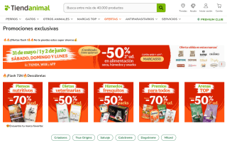 50% de descuento en la segunda unidad con TIendanimal