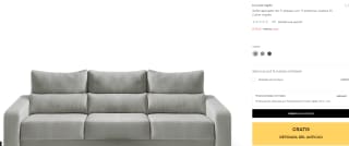 Sofá tapizado de 3 plazas con 3 asientos Lisboa por 679€