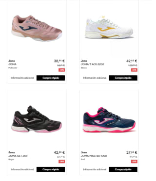 Recopilacion de Zapatillas de Padel JOMA con Hasta 60% de Descuento en Privalia