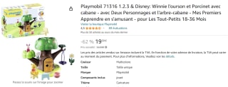 Playmobil 1.2.3 Winnie de Poeh Boomhut (71316) voor €19,59 bij Amazon