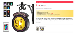 Luz de noche LED de Harry Potter y lamparas 3D por 0,99€ (cuenta nueva)