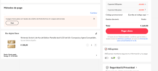 Nintendo Switch Lite Edición Hyrule Envio Desde España por 160€