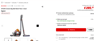 Dyson Cinetic Big Ball Multifloor 2 - Stofzuiger zonder zak geel voor €205,77 bij de Mediamarkt