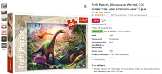 Trefl Puzzel, Dinosaurus Wereld, 100 stukjes voor €2,91 bij Amazon