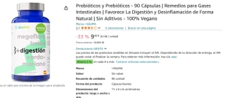 Probióticos y Prebióticos 90 Cápsulas, Remedios para Gases Intestinales por 9,40€