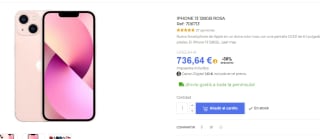 IPHONE 13 128GB por solo 715,59€.