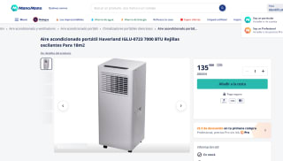 Aire acondicionado portátil Haverland IGLU-0723 7000 BTU Rejillas oscilantes Para 18m2 por 135€