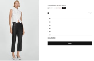 Pantalón recto efecto piel para Mujer por 7.99€