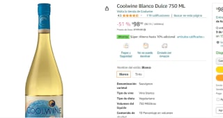 Coolwine Blanco Dulce o tinto 750ml por $98