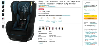 Asiento para Bebé de Mickey Mouse por $1,499 en Amazon
