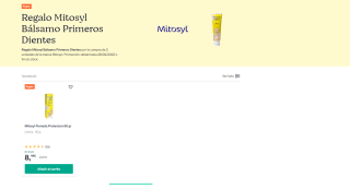 Regalo de Bálsamo Primeros Dientes por la compra de 2 productos mitosyl