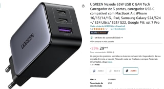 Ugreen 65W USB C GAN oplader voor €29,99 bij Amazon
