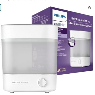 Philips Avent SCF291/00 Esterilizador De Botellas Eléctrico A Vapor Para Hasta 6 Biberones, Tetinas Y Accesorios por 56,99€ (15% descuento con lista de nacimiento)