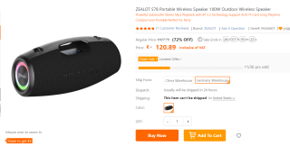 ZEALOT S78 100W Draadloze Luidspreker voor €120,89 bij Tomtop