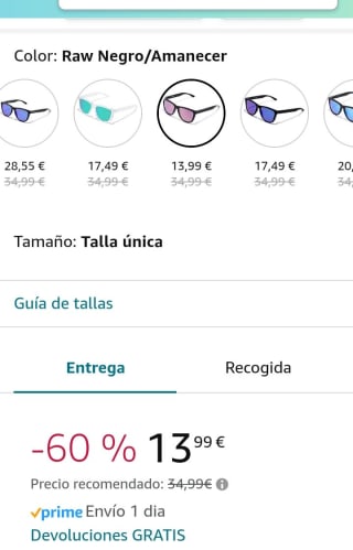 HAWKERS Gafas de sol ONE para hombre y mujer por 13,99€.