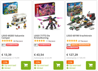 33% Korting op 6 LEGO series bij Brickwatch
