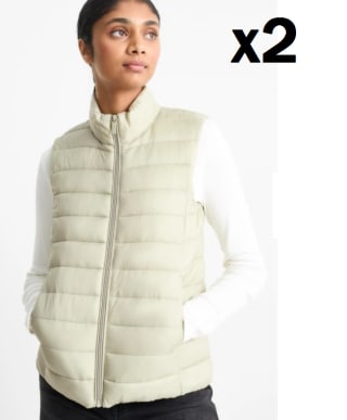 2 Chalecos acolchados para Mujer por solo 15.99€