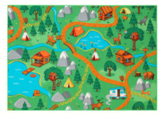 Vloerkleed Kinder Big City of Hiking 95x133 cm voor €6 bij de Gamma