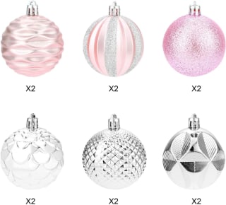 Set van 12 onbreekbare kerstballen van 6 cm voor €11,25 dmv code bij Amazon