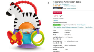 Fisher-price activiteiten zebra babyspeeltje voor €5,99 bij Amazon.nl