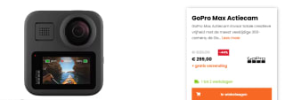 GoPro Max action cam voor €299 bij Motorkledingstore