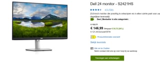 Dell 24 monitor - S2421HS met 20% korting bij Dell