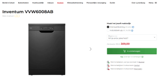 Inventum VVW6008AB - Vaatwasser - Vrijstaand voor €309 bij Lunenburg