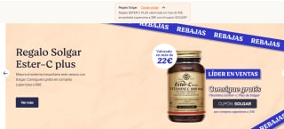 regalo por compras de 39€ de Solgar Ester-C plus