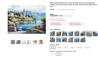 Recopilación de kits de punto de cruz desde 7,08