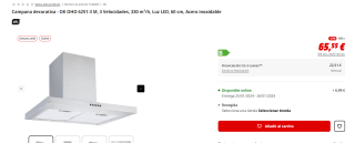 Campana decorativa OK OHO 6251-3 M 3 Velocidades, 330 m³/h por 65,55€