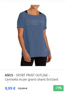 ASICS - Camisetas hasta 9,99€