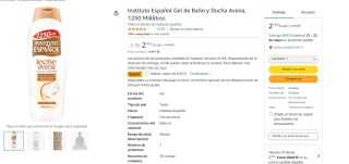 Instituto Español Gel de Baño y Ducha Avena, 1250ml por 1.84€