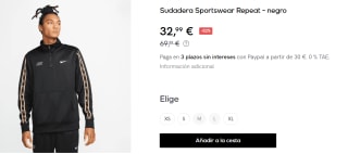 Sudadera para Hombre Nike Sportswear Repeat por 32.99€